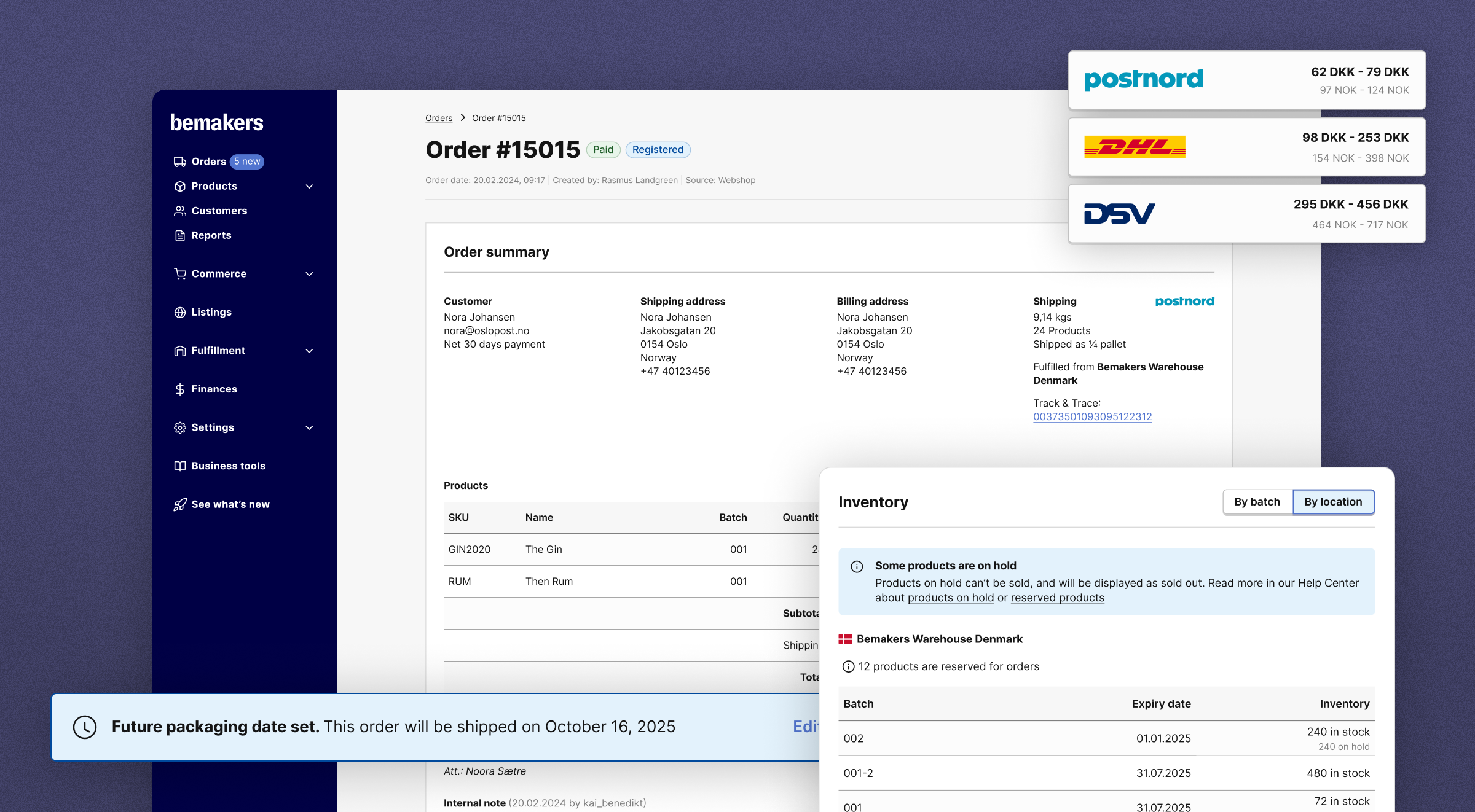 Bemakers admin screenshot